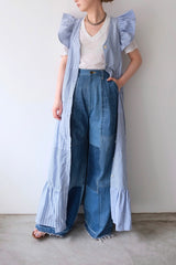 stripe frill dress