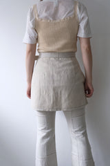linen wrap mini skirt