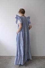 stripe frill dress