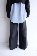 summer  suit tuck wide pants