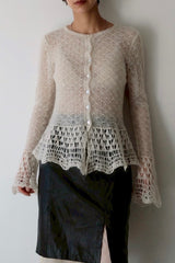 mohair knit cardigan