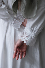 antique frill collar night long dress