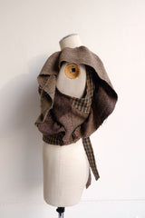 tweed frill backless top