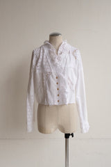 cutwork lace frill cardigan