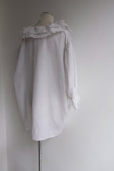 cutwork frill collar blouse