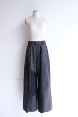 summer  suit tuck wide pants