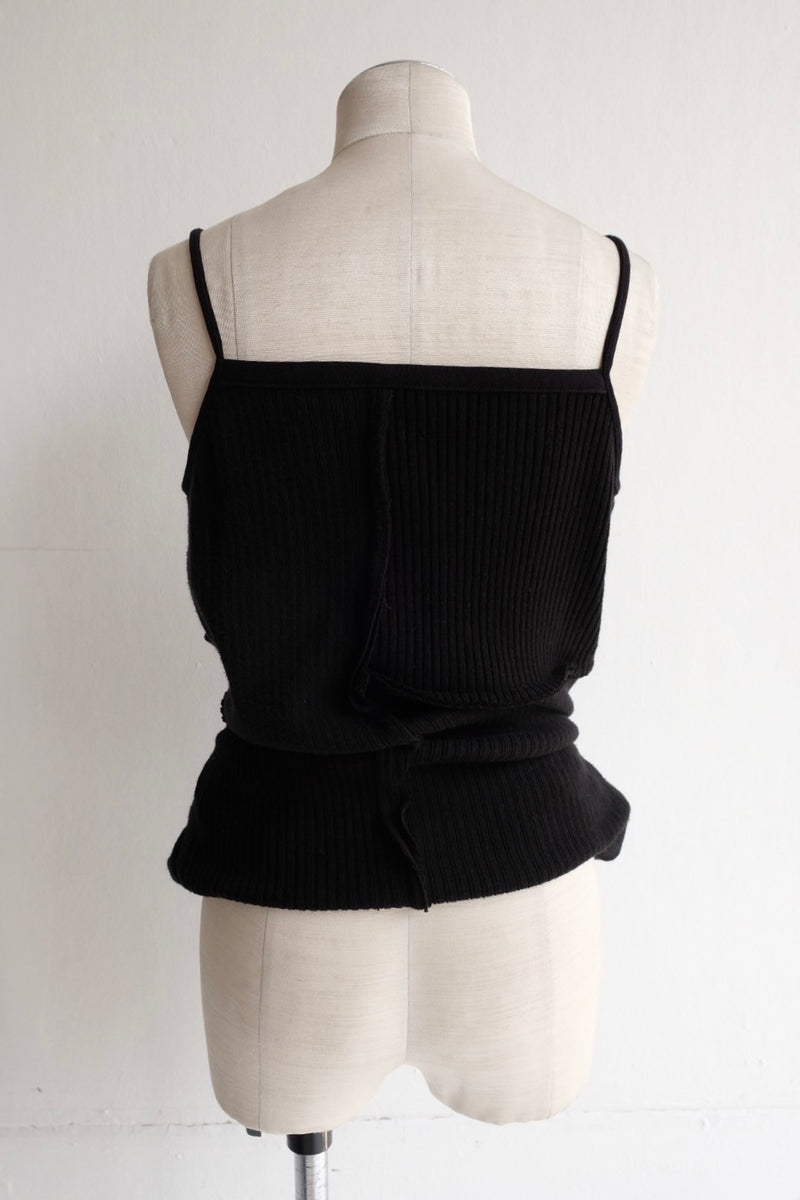 military rib patchwork cardigan
