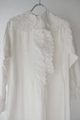 antique frill collar night long dress