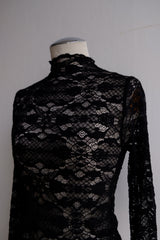 lace high neck tops