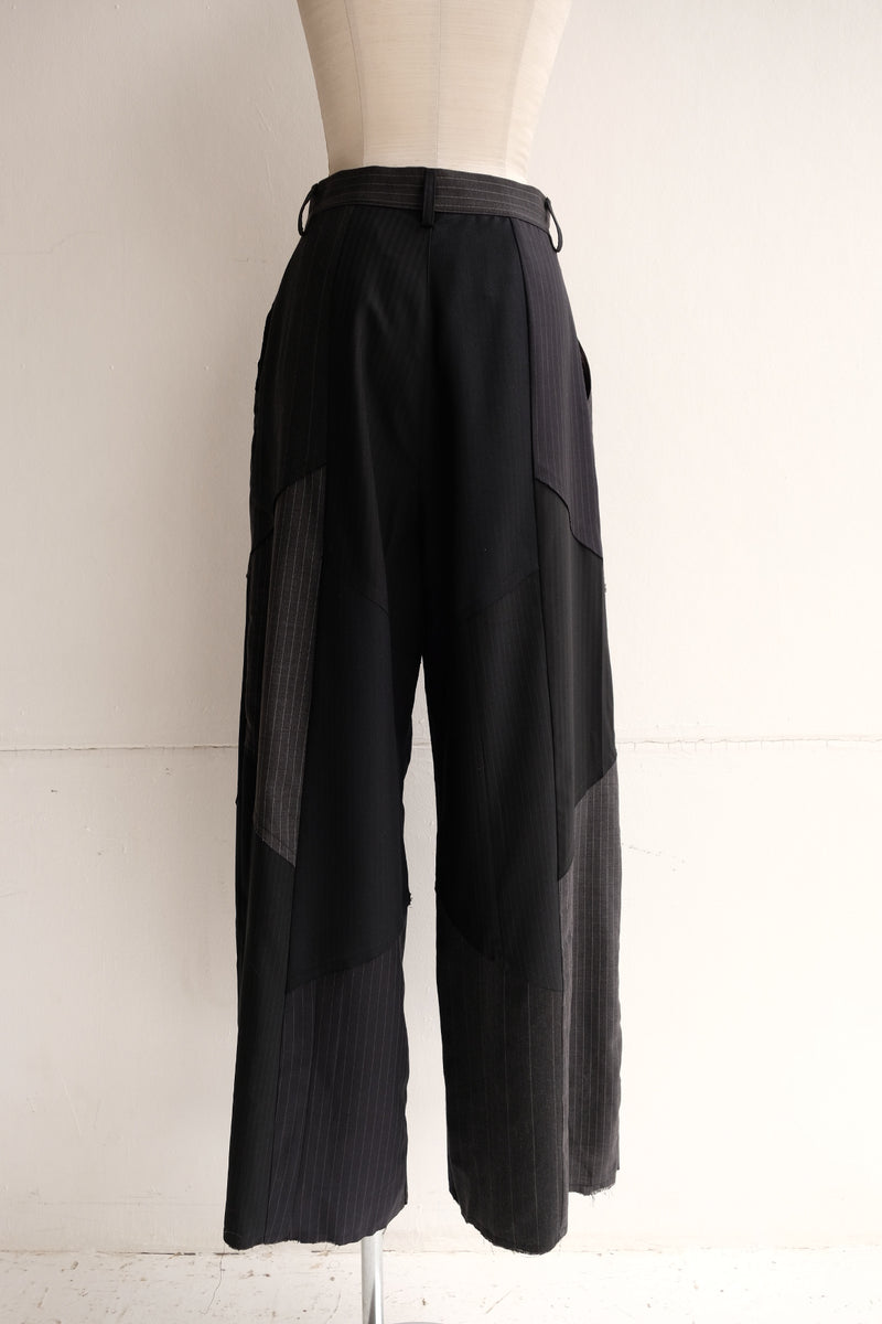 summer suit tuck wide pants