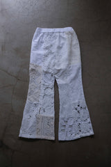 crochet lace flare pants