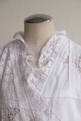 cutwork lace frill cardigan