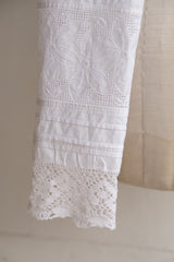cutwork lace frill cardigan