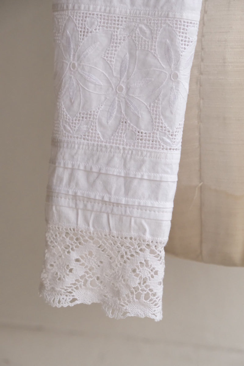 cutwork lace frill cardigan