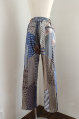 tie patchwork easy pants