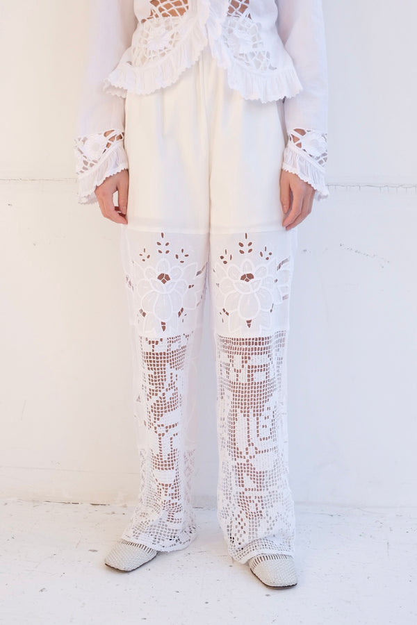 crochet lace pants