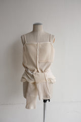 military rib patchwork cardigan
