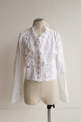 cutwork lace frill cardigan