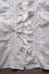 cotton lace trimmed blouse