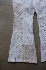 crochet lace flare pants