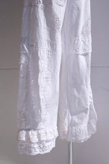 cutwork lace frill pants