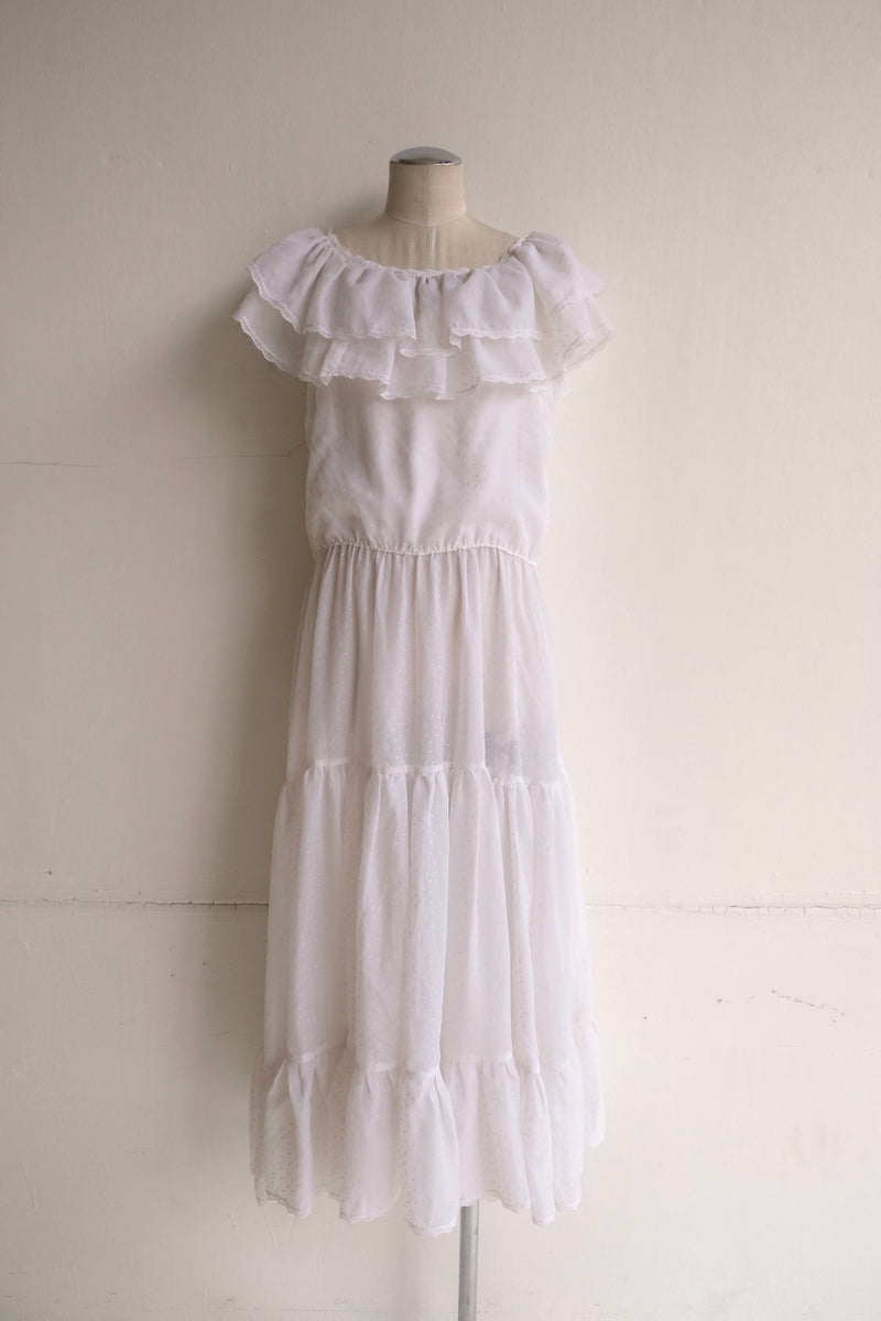 frill tiered long dress
