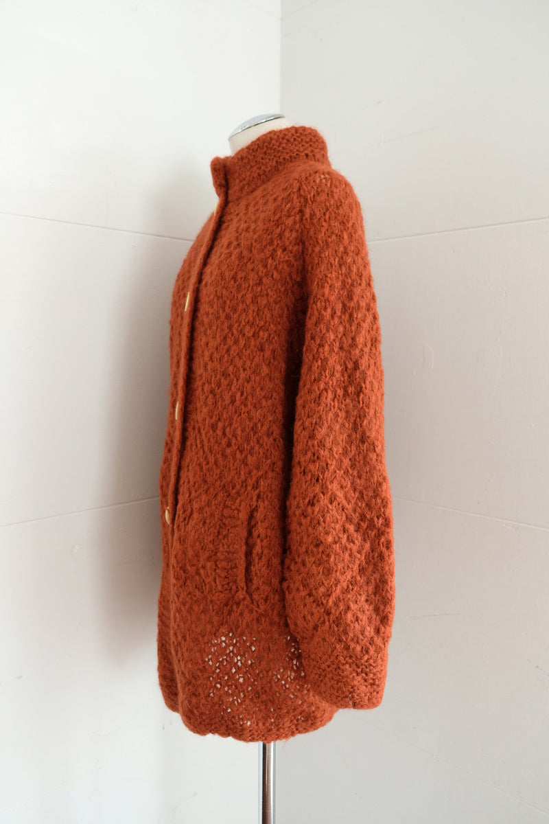 mohair knit cardigan