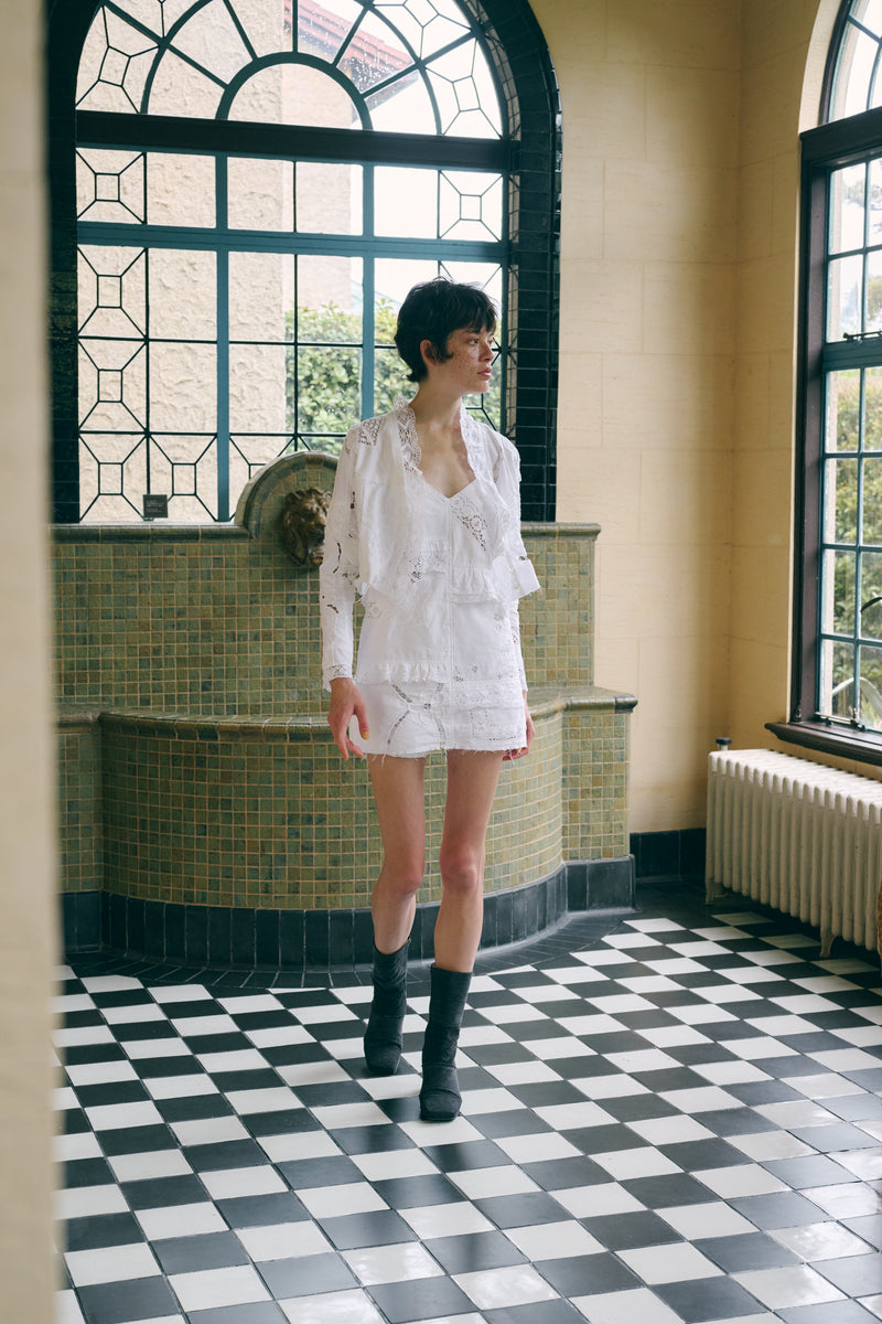 cutwork lace camisole dress