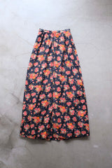 flower print long skirt