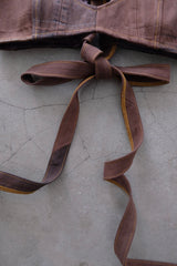 denim ribbon bra top