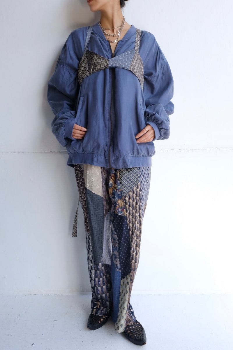 tie patchwork easy pants