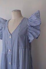 stripe frill dress