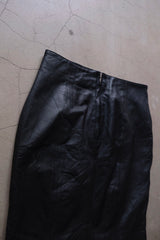 leather mini skirt