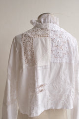 cutwork lace frill cardigan