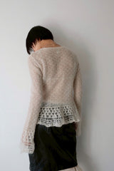 mohair knit cardigan