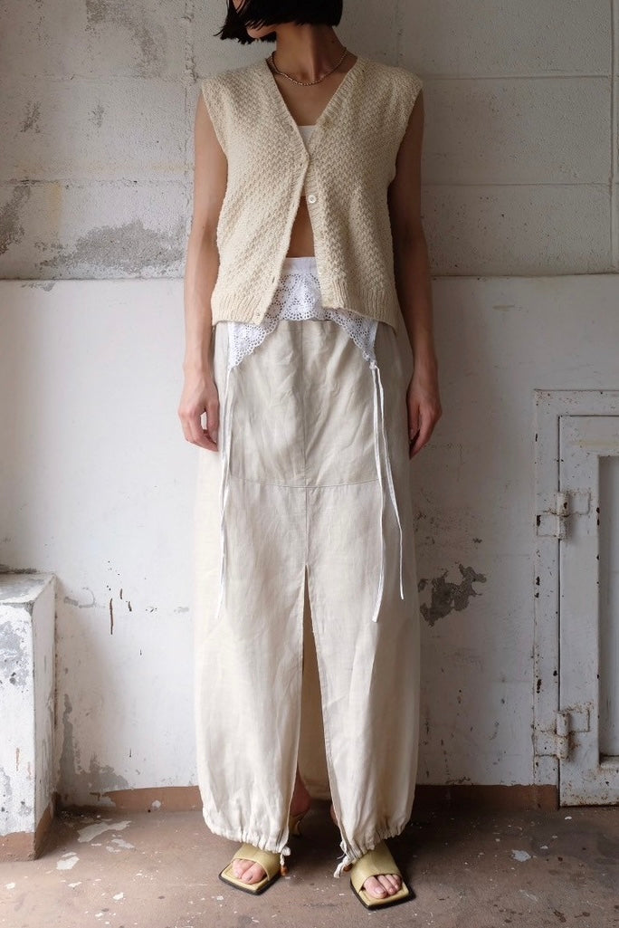 linen long skirt