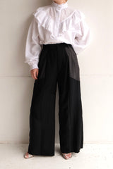 summer suit tuck wide pants