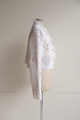 cutwork lace frill cardigan