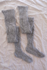 mohair knee-high socks