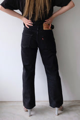 over dye black denim pants