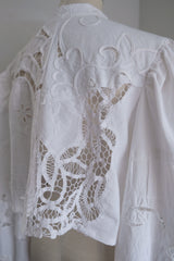 cutwork short blouse