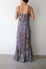 flower rayon long dress