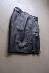 leather mini skirt