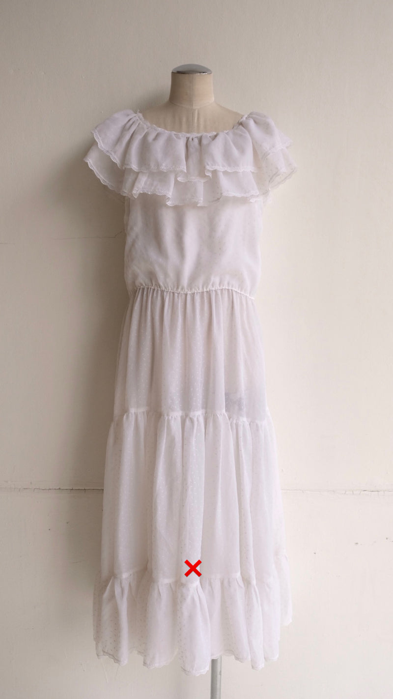 frill tiered long dress