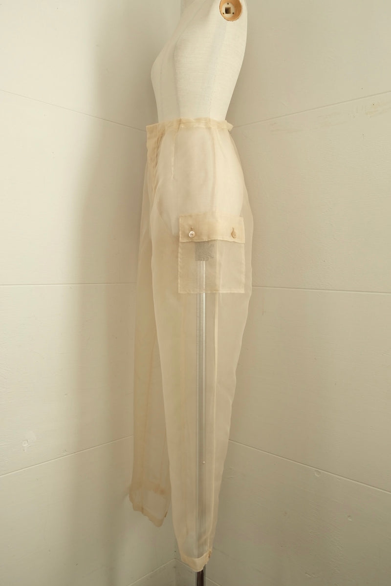 silk organza pants