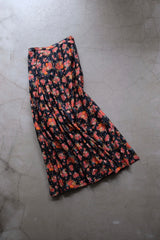 flower print long skirt