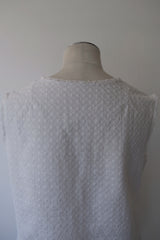 cutwork no sleeve tops