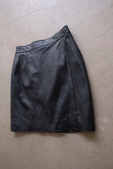 leather mini skirt