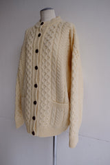 aran knit cardigan