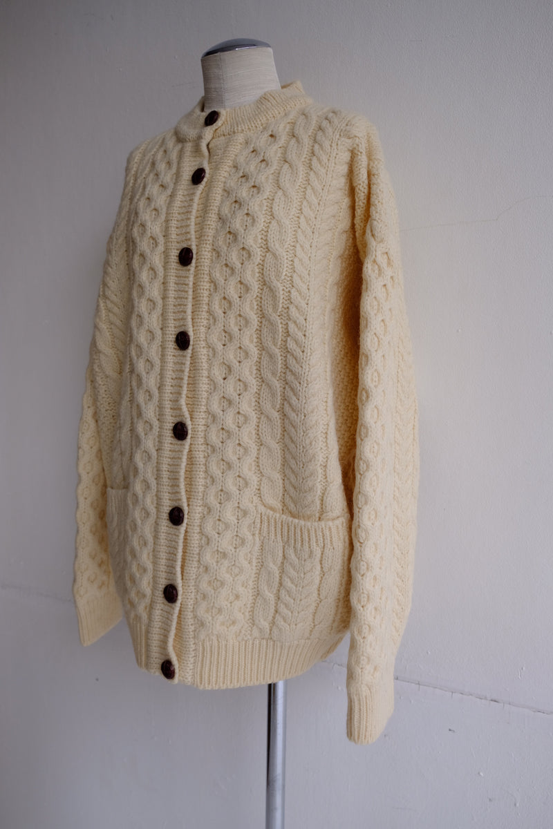 aran knit cardigan